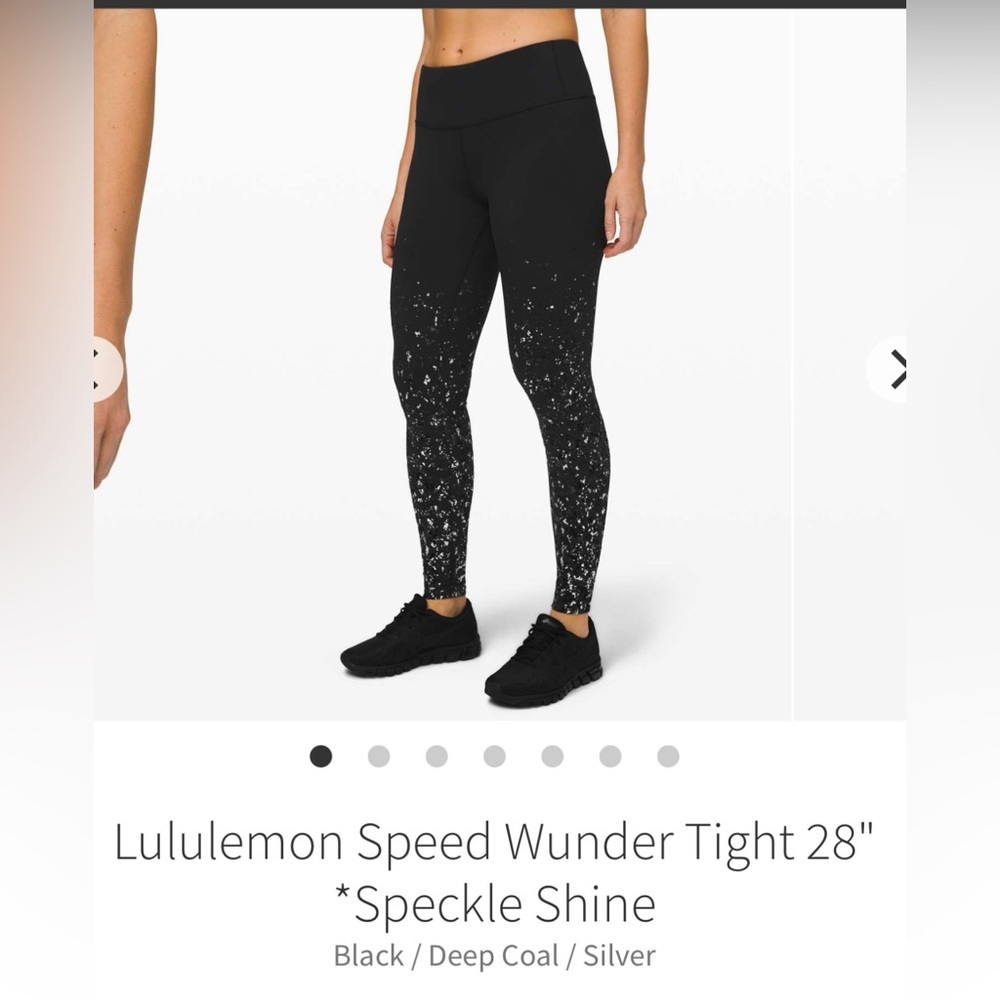 Lululemon Speed Wunder Tight 28" *Speckle Shine
Black / Deep Coal / Silver